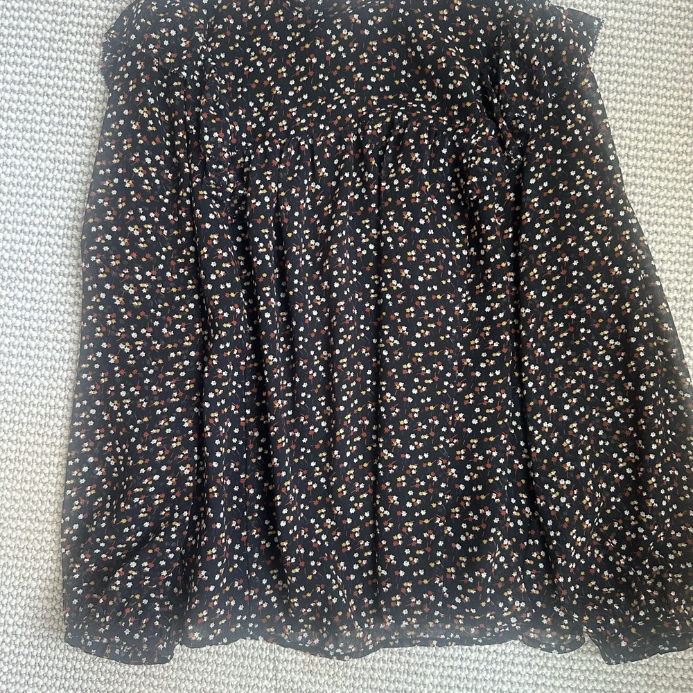 Madewell mock neck flowy blouse